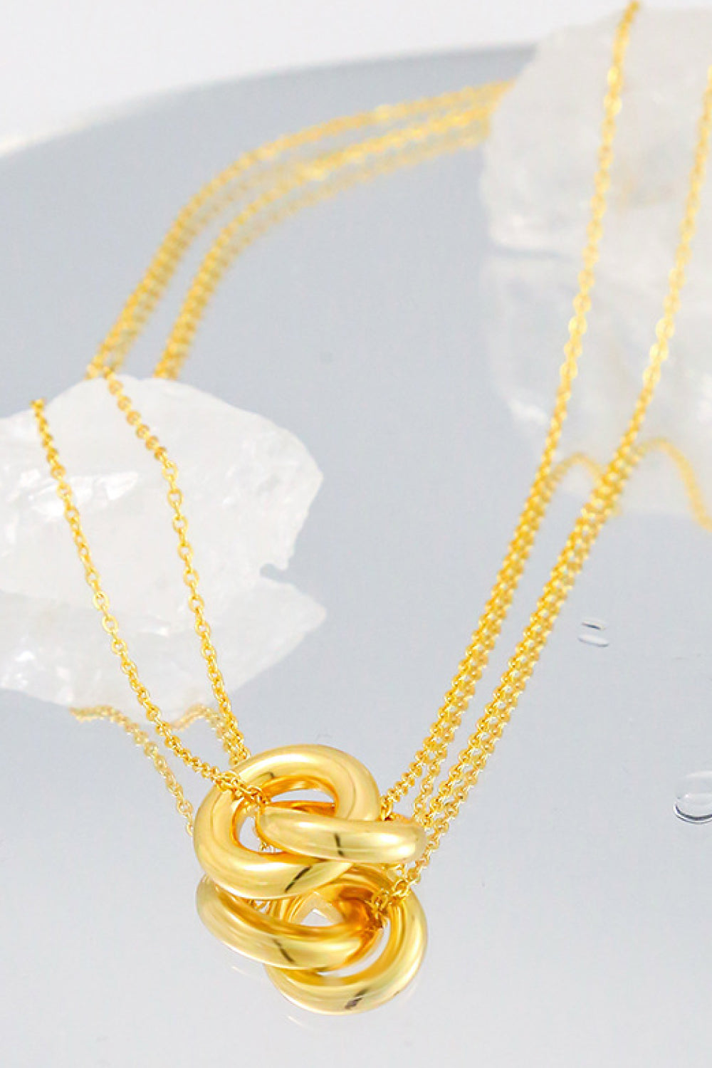 My Linked Ring Pendant Chain Necklace
