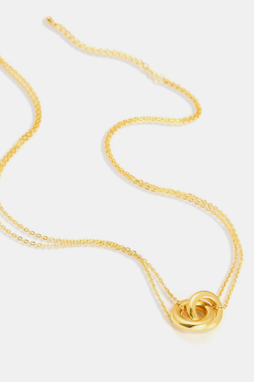 My Linked Ring Pendant Chain Necklace