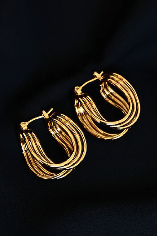 Baddie U-Shaped Hoop Earrings