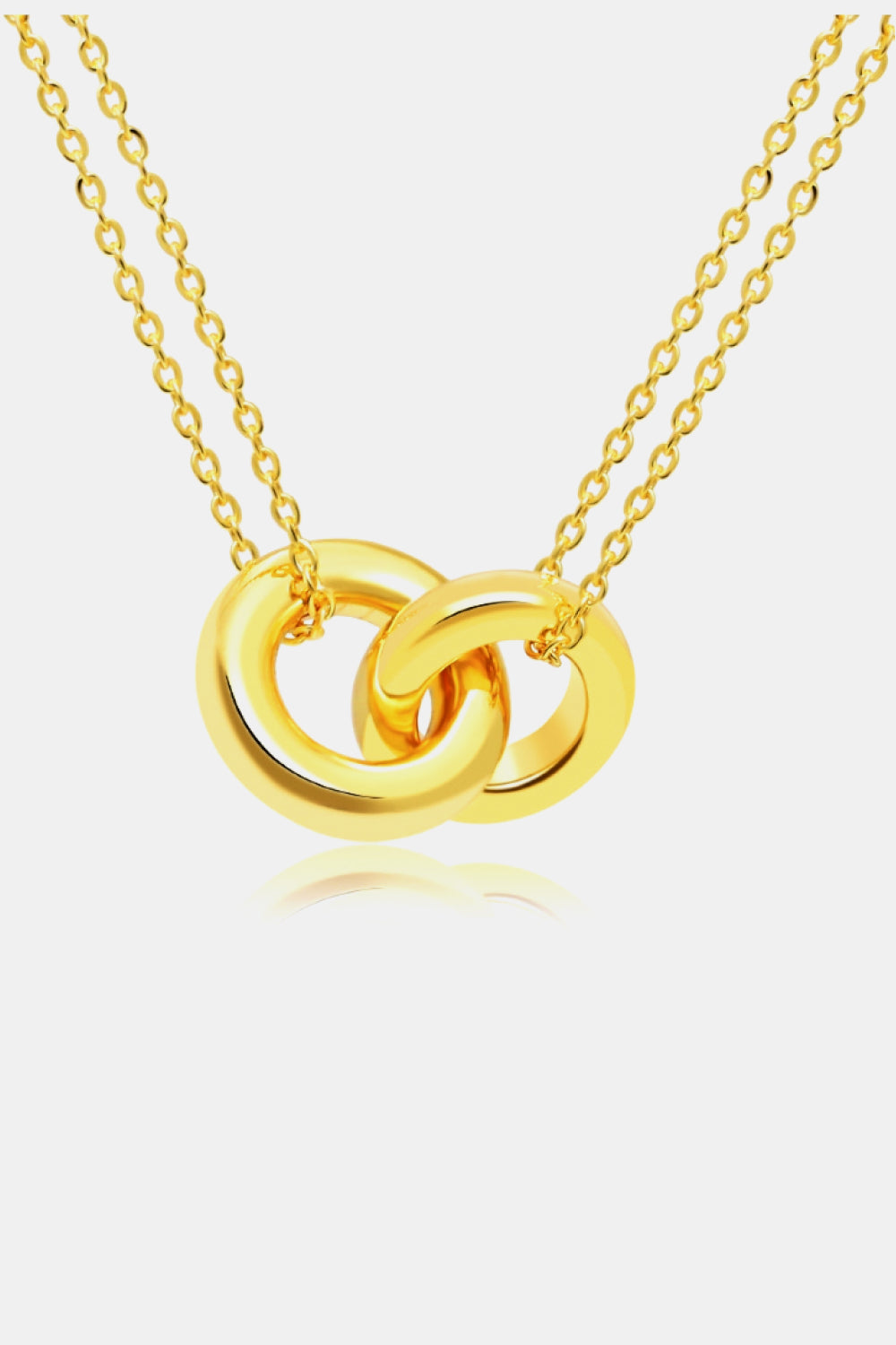 My Linked Ring Pendant Chain Necklace