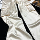 Champagne Mami Satin Cargo Pants