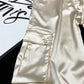 Champagne Mami Satin Cargo Pants