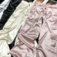 Champagne Mami Satin Cargo Pants