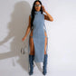 The One Robe Denim Midi Dress