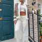 Madame Snakeskin Print Double-Breasted Jacket