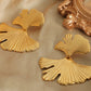 Oh So Chic Ginkgo Biloba Stud Earrings