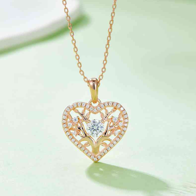 So Divine Moissanite  Heart Shape Necklace