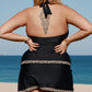 Chic Curvy Leopard Halter Neck Two-Piece