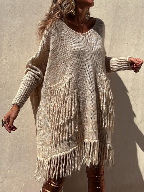 Back To The Basics Fringe Sweater