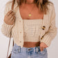 Sandy Cable-Knit Cropped Cardigan and Cami Set