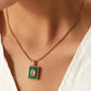 Think Outside The Box Square Pendant Necklace
