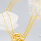 My Linked Ring Pendant Chain Necklace