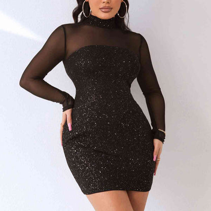 Out Of Your League Sequin Mesh Dress