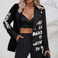 Lost For Words Graphic Blazer