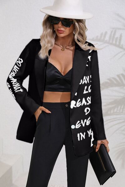 Lost For Words Graphic Blazer