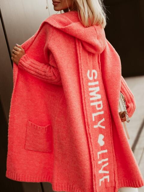 SIMPLY LIVE CHIC Hooded Cardigan