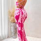 Barbie’s World  Backless Maxi Dress