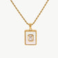 Think Outside The Box Square Pendant Necklace