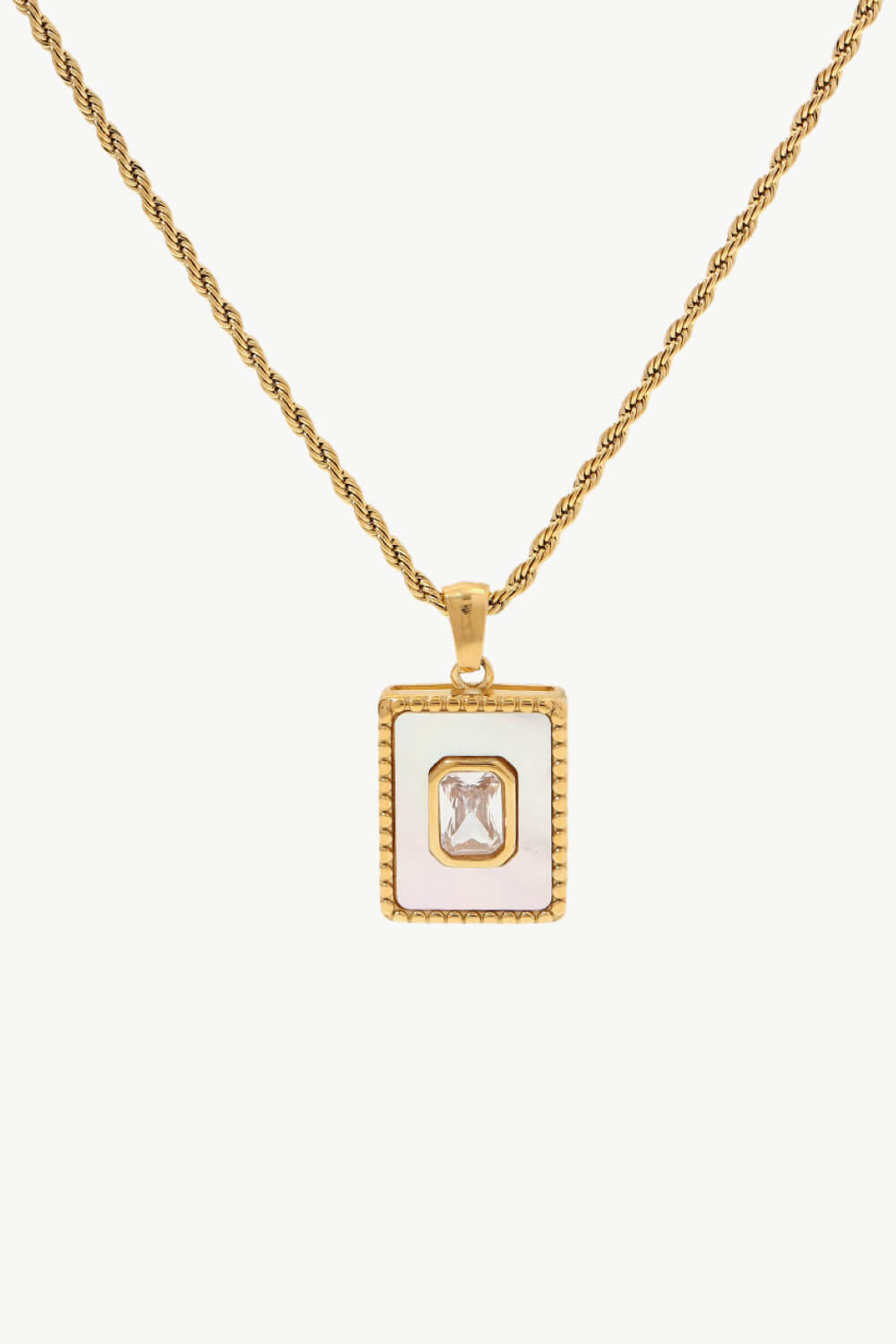 Think Outside The Box Square Pendant Necklace