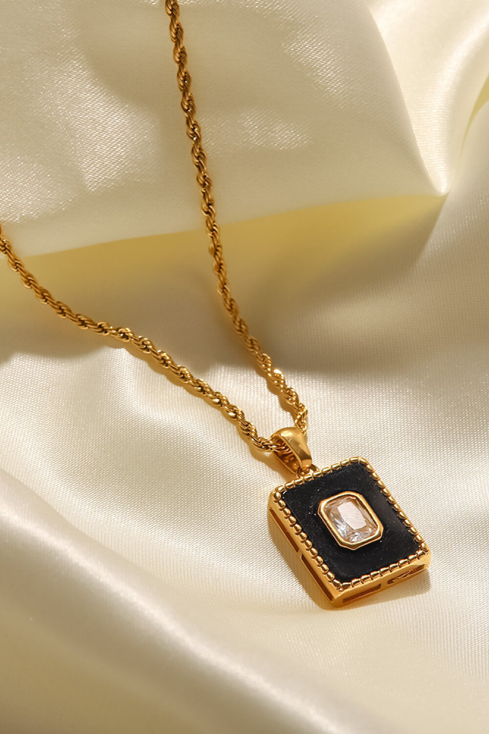 Think Outside The Box Square Pendant Necklace