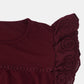 Plus Size Flutter Lace Sleeve Round Neck Top