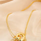 My Linked Ring Pendant Chain Necklace