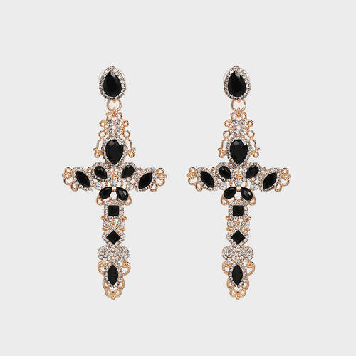 Blessings Rhinestone Cross Earrings