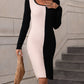 Double Or Nothing Slit Sweater Dress