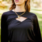 Mind Over Matter Cutout Long Sleeve Top