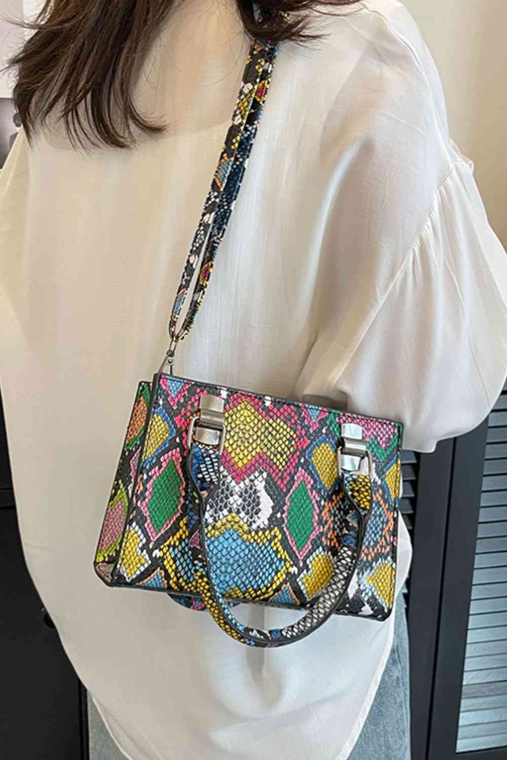 So Chic Snakeskin Handbag