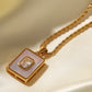 Think Outside The Box Square Pendant Necklace