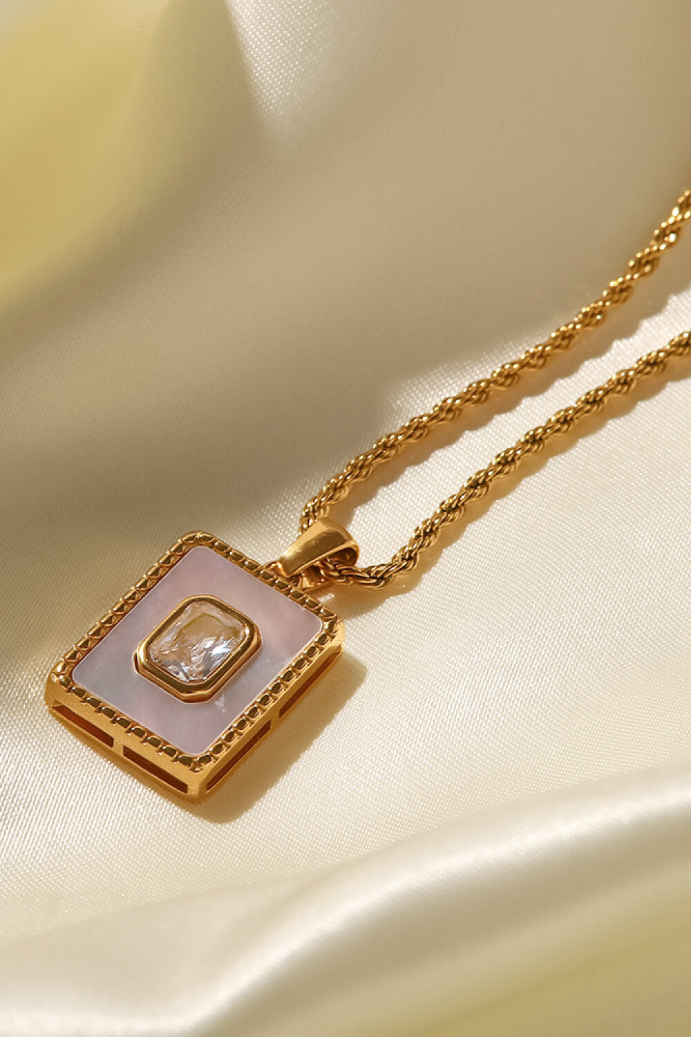 Think Outside The Box Square Pendant Necklace