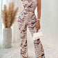 Double Swirl Wide Leg Jumpsuit