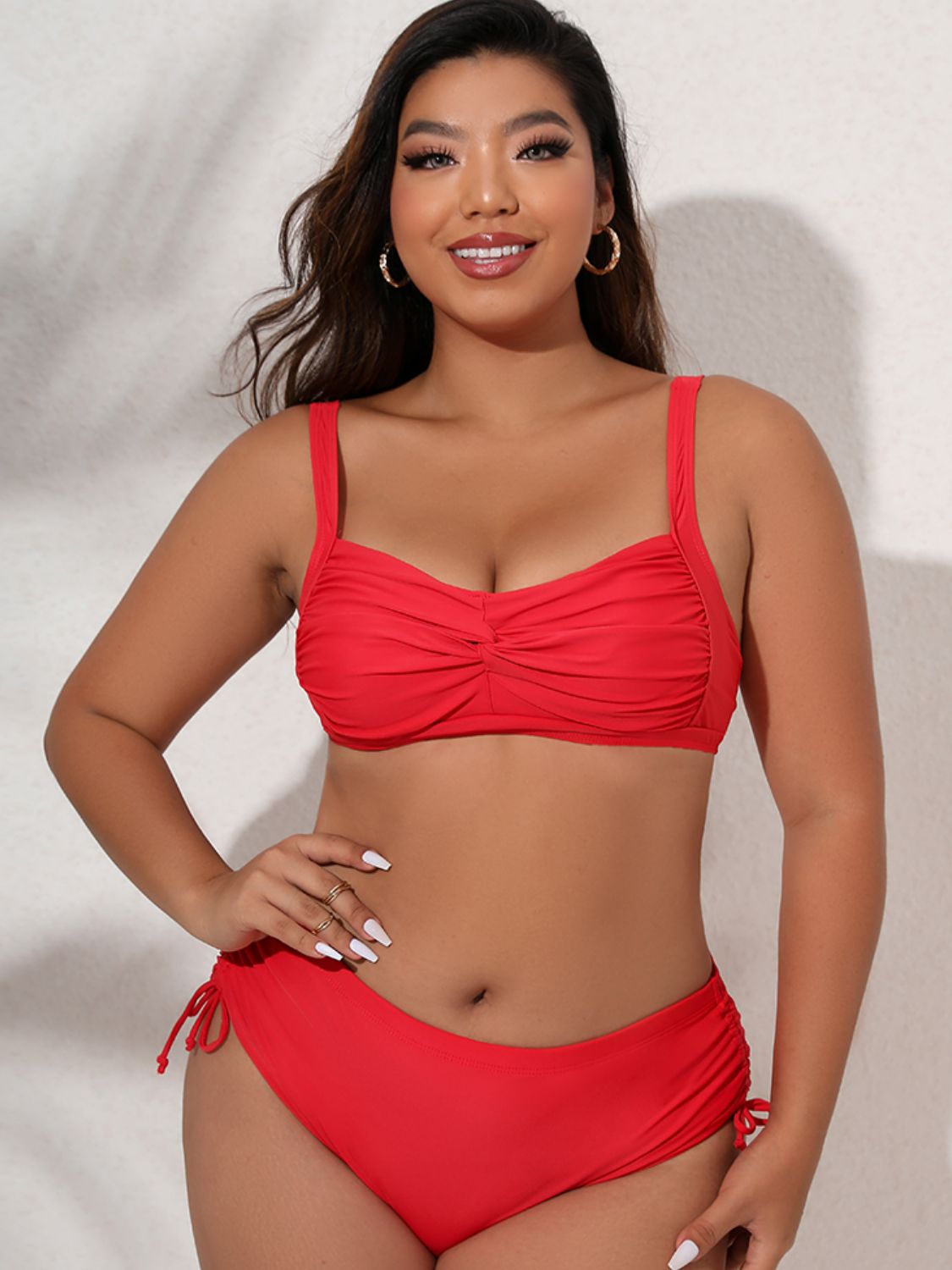 Chic Curvy Twist Tied Bikini Set