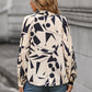 Sassy Printed Johnny Collar Blouse