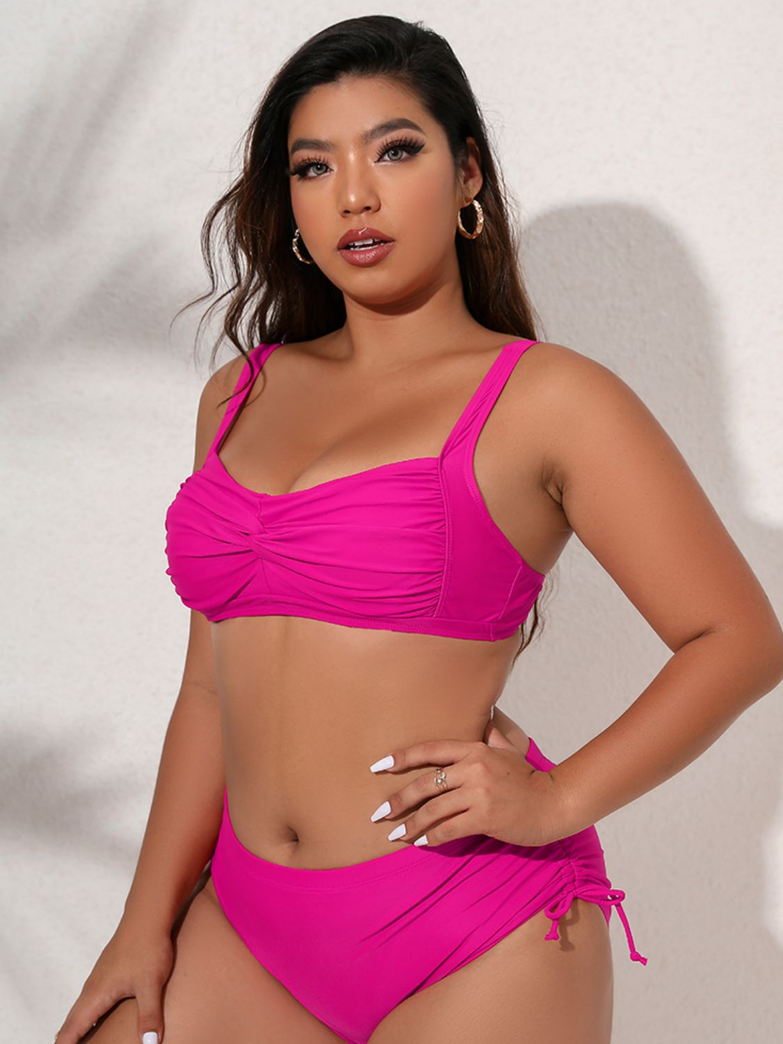 Chic Curvy Twist Tied Bikini Set