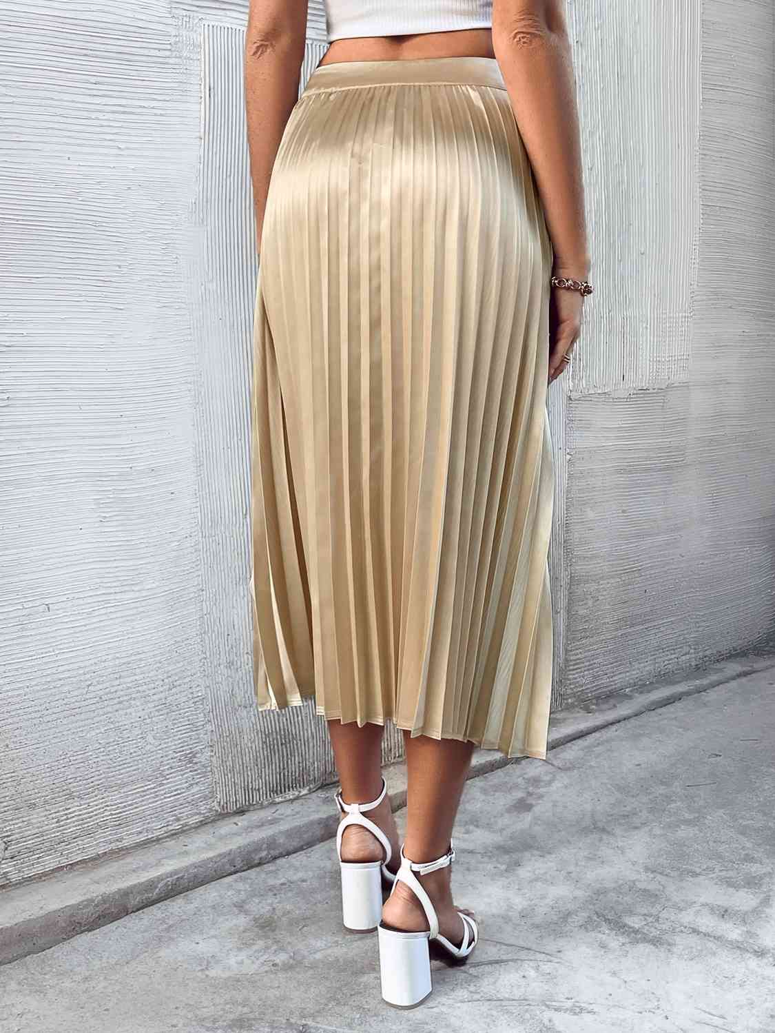 Jamiee Pleated Midi Skirt