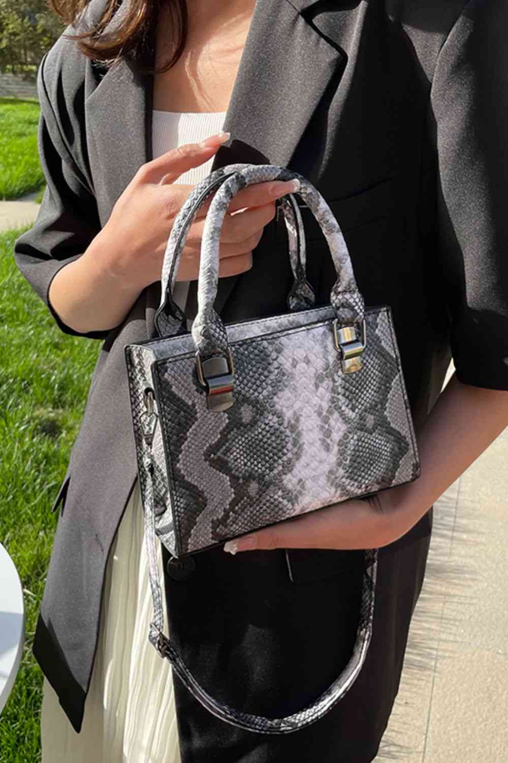 So Chic Snakeskin Handbag