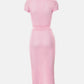 Pretty In Pink Textured Skirt Set