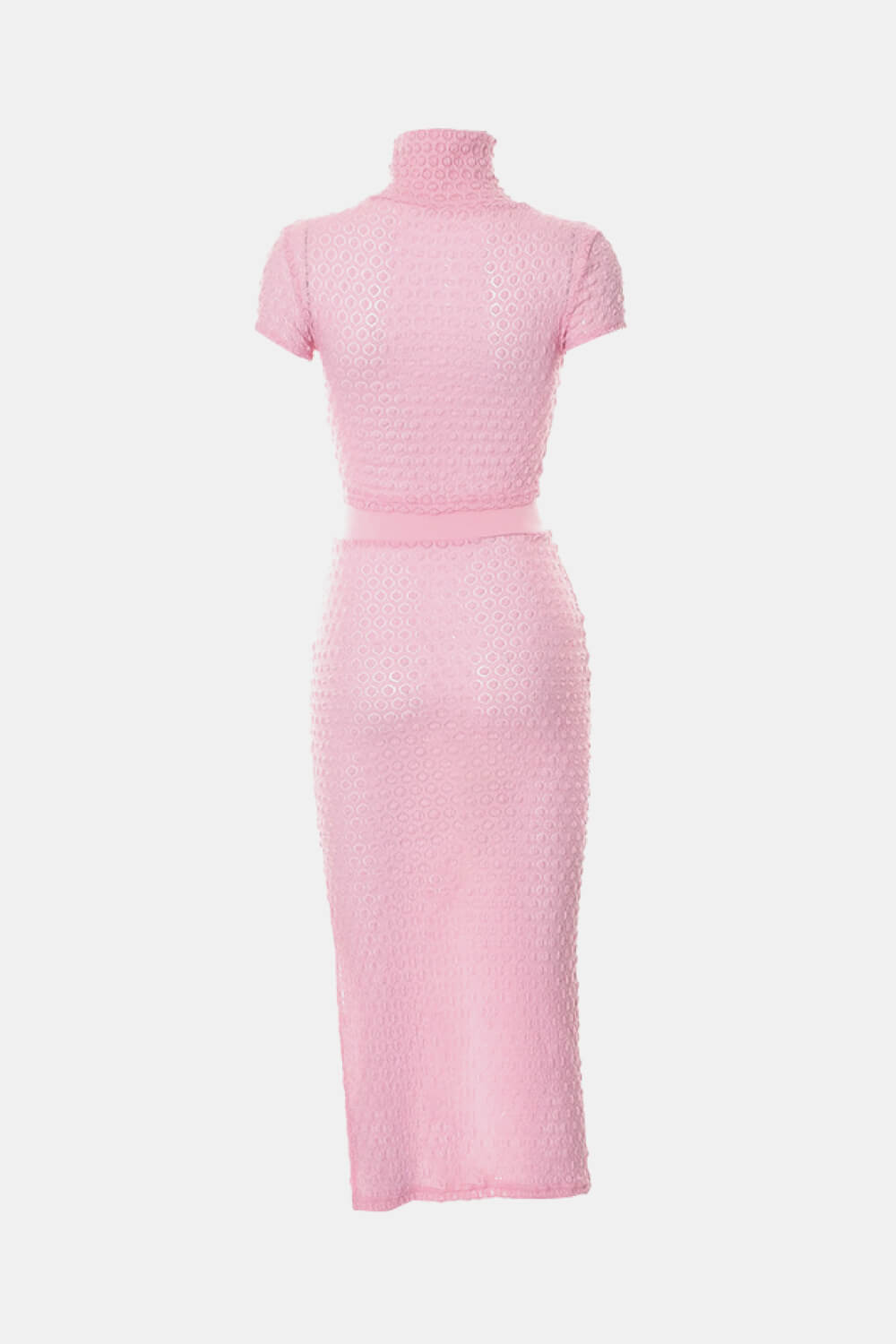 Pretty In Pink Textured Skirt Set