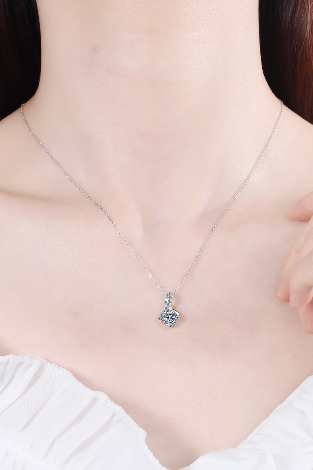 Simply Chic Moissanite Pendant Necklace