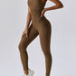 Wide Strap Sleeveless Active Jumpsuit