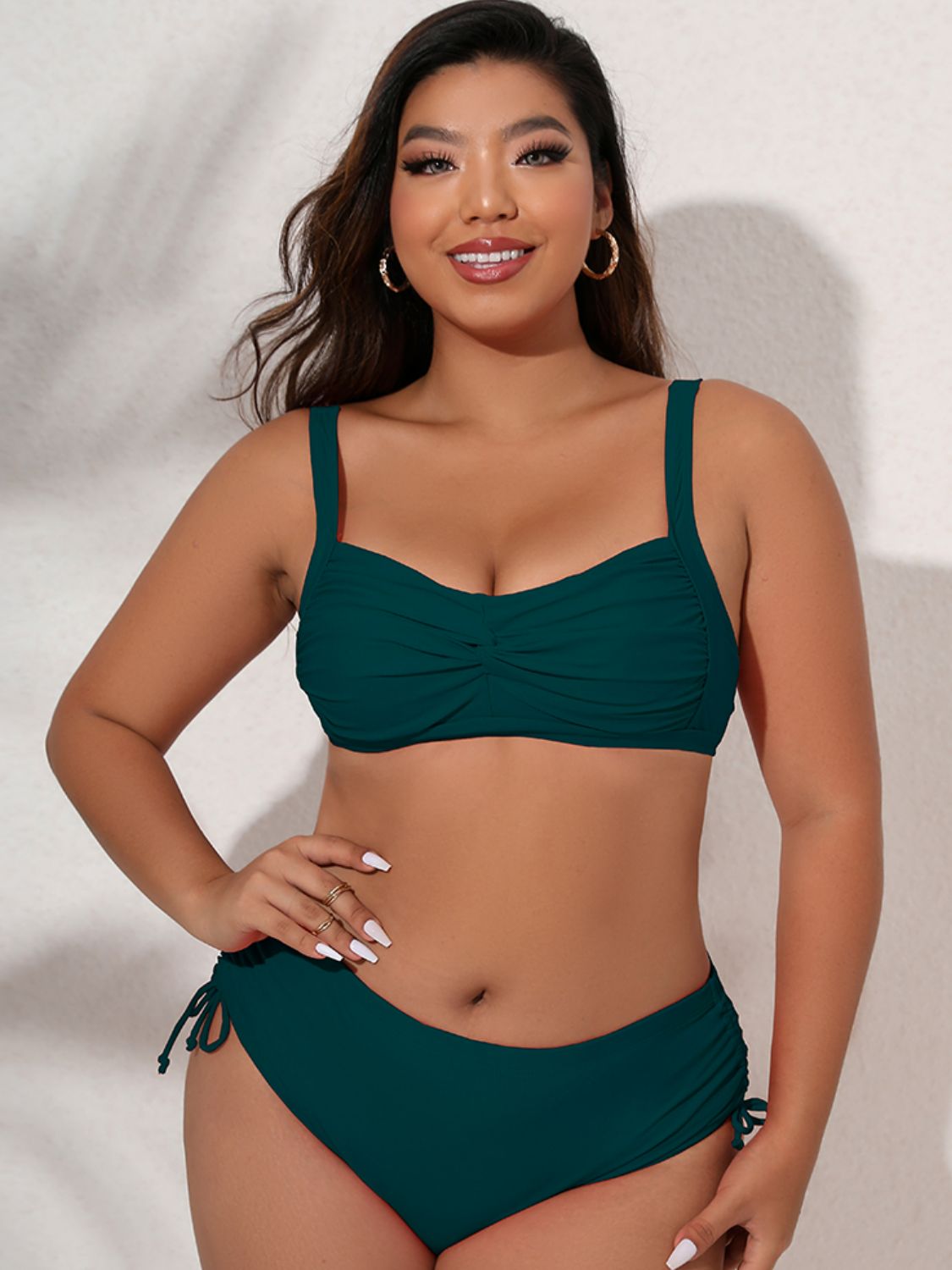 Chic Curvy Twist Tied Bikini Set