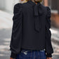 Dream Tie-Back Puff Sleeve Blouse