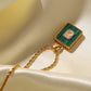 Think Outside The Box Square Pendant Necklace