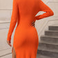 Double Or Nothing Slit Sweater Dress