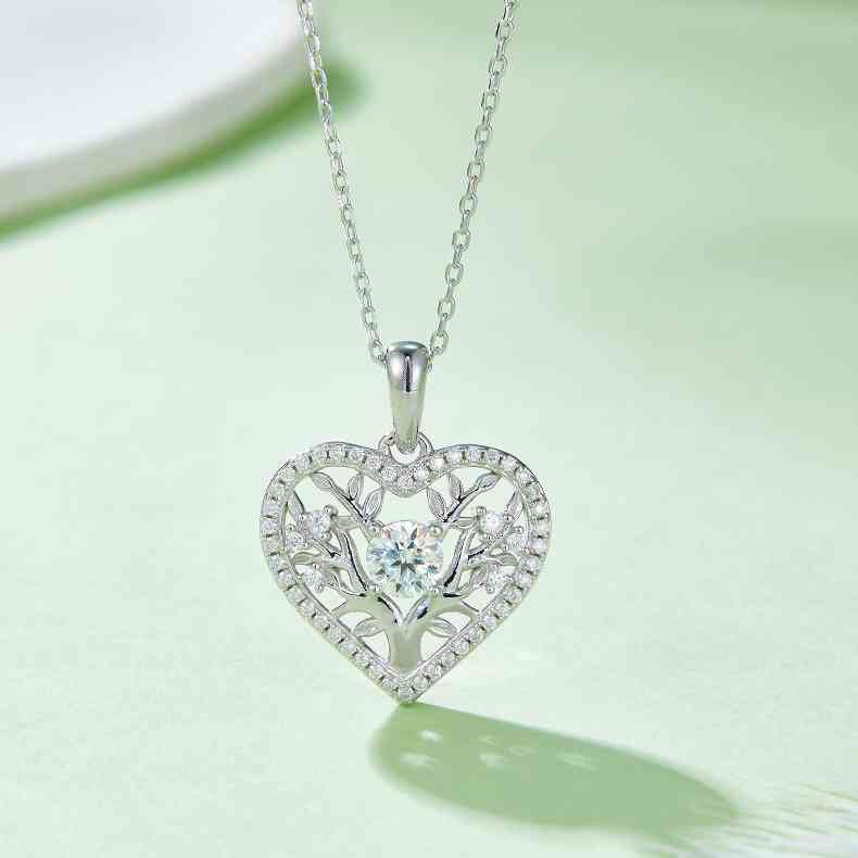 So Divine Moissanite  Heart Shape Necklace