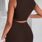 Monica Exposed Seam Shorts Set