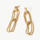 Crushing D-Shaped Drop Earrings