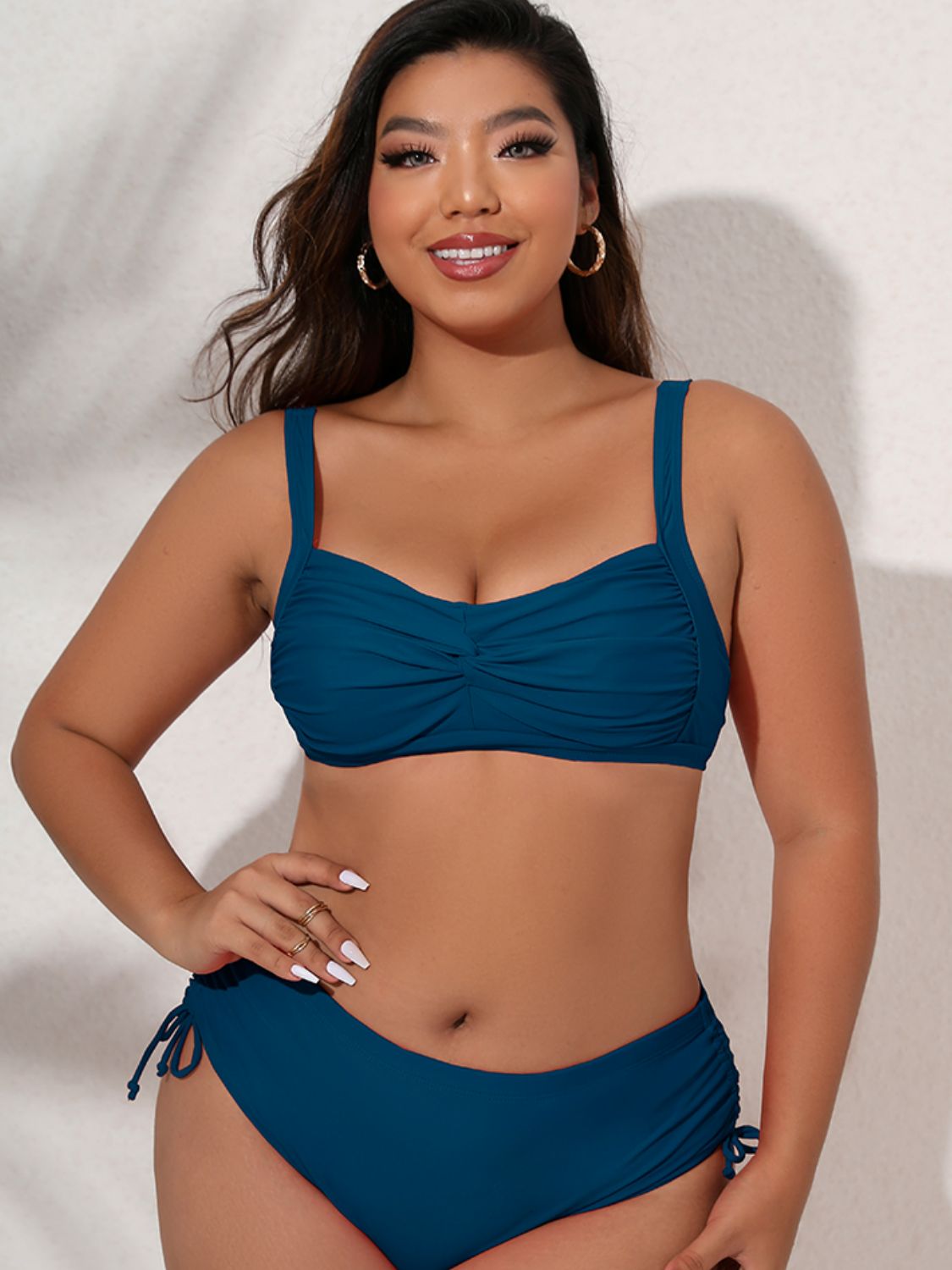 Chic Curvy Twist Tied Bikini Set